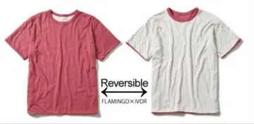 굿온 리버서블 T셔츠 L 사이즈 일본제 레드/아이보리 구제 의류