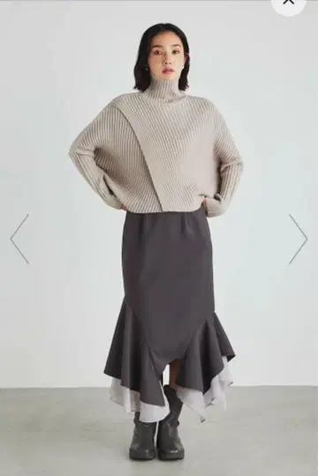 rienda 비대칭 레이어드 J/W 머메이드 SK