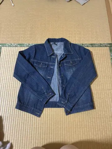 새상품급 데님 자켓 M 짙은 데님 블루