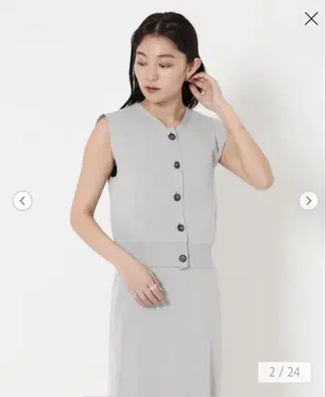 MARW UNITED ARROWS 니트 베스트 라이트 그레이