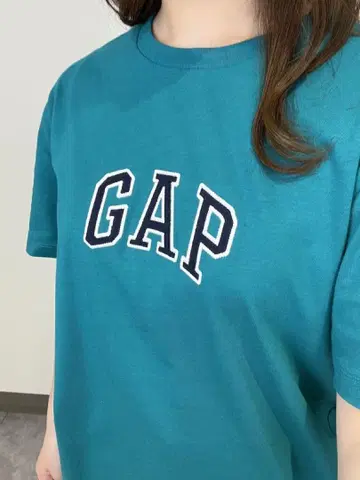 GAP 터콰이즈 로고 T셔츠 S사이즈