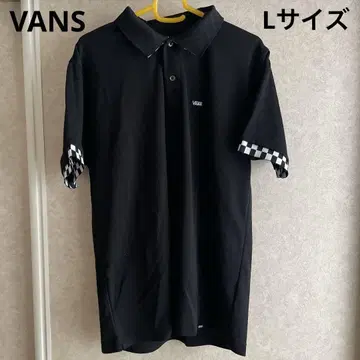 VANS L 사이즈 피케 셔츠 반팔 남성용 블랙