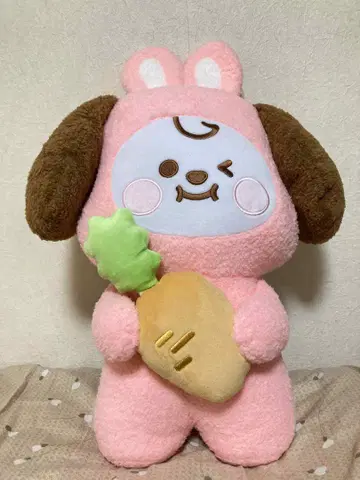 BT21 CHIMMY 지민 베이비 래빗 봉제 인형 페이퍼 택 포함