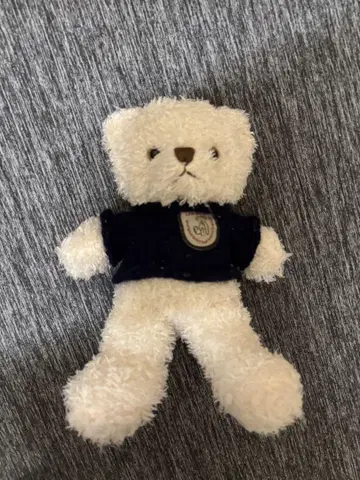 봉제 인형 곰 화이트 네이비 스웨터