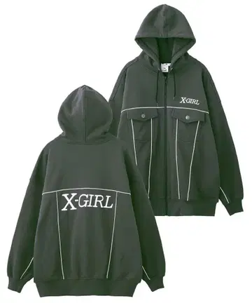 X-GIRL HOODED ZIP UP TRACK JACKET