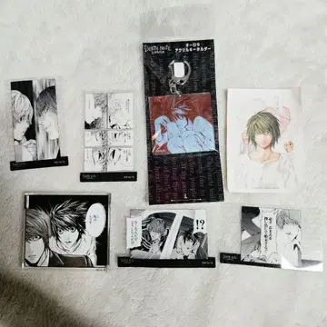 DEATHNOTE 전시회 야가미 라이토 오로라 아크릴 키링 카드