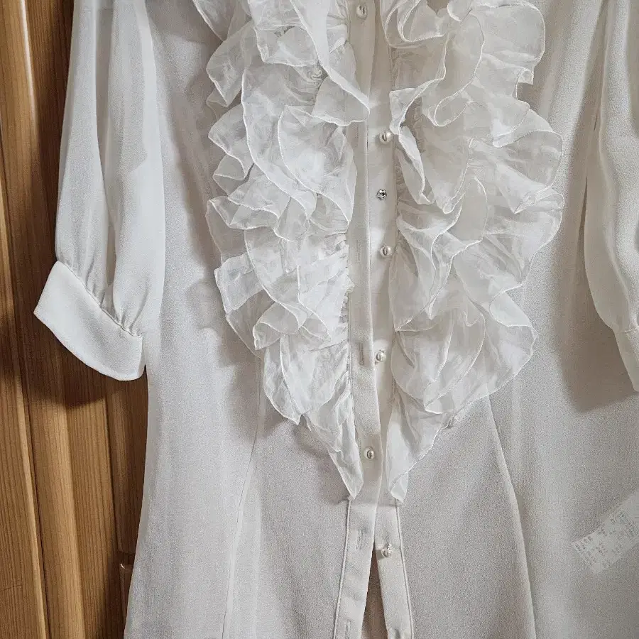 Ribbonbit Tippy Shirring Blouse Vネック 10차) Tippy Shirring Blouse - Peach - RIBBONBIT