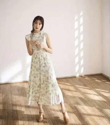 아젤리아 가든 프린트 원피스 내추럴 뷰티 베이직 S 블루