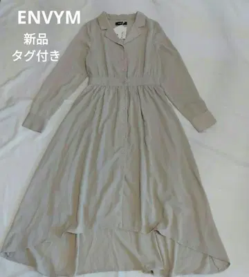 ENVYM 프론트 비대칭 OP 셔츠 원피스 긴팔