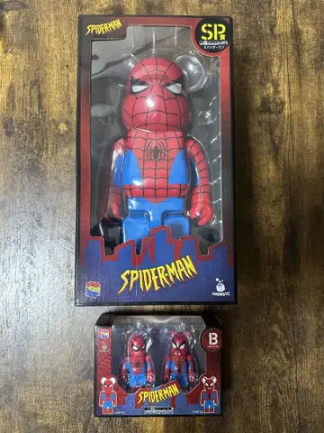 BE@RBRICK 400% 스파이더맨 SP상 & B상 페어 박스상