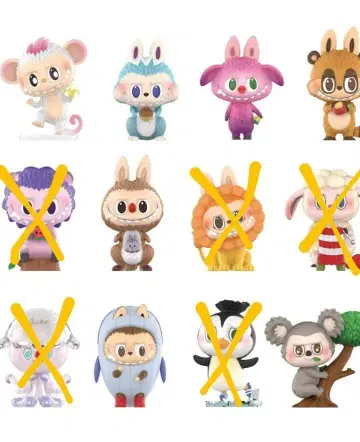 labubu 더 몬스터즈 애니멀 7체 세트