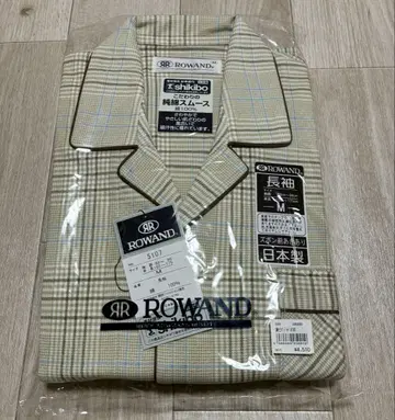 ROWAND 신사 긴팔 파자마 M 시키보 면 100% 일본제