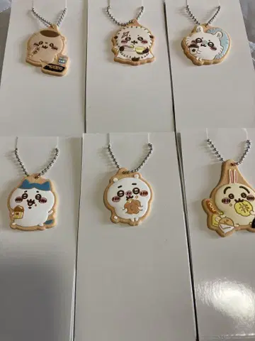 치이카와 (먼작귀) 아이싱 쿠키풍 러버 키링 컴플리트 세트
