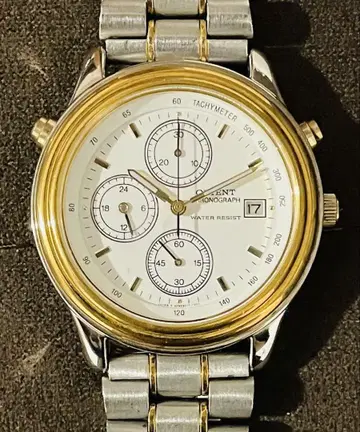 ORIENT 화이트 골드 다이얼 손목시계 카시오 CASIO