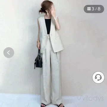 vivilads 슬리브리스 팬츠 셋업 새상품