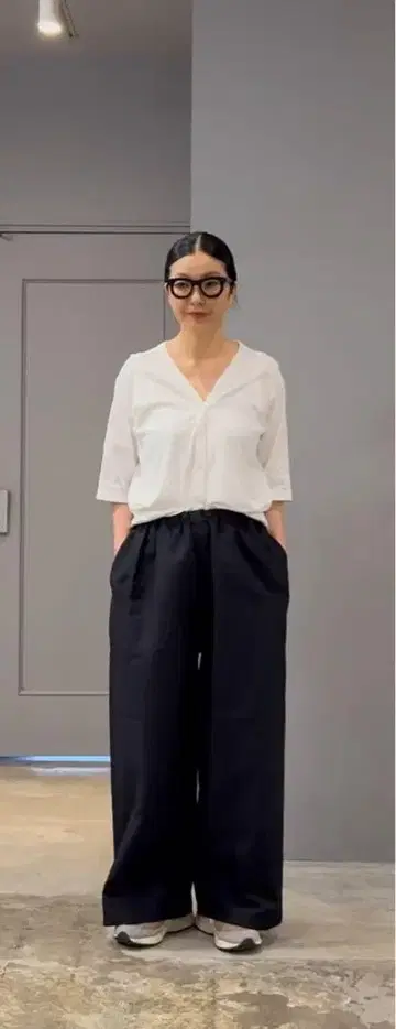 homspun 와이드 팬츠