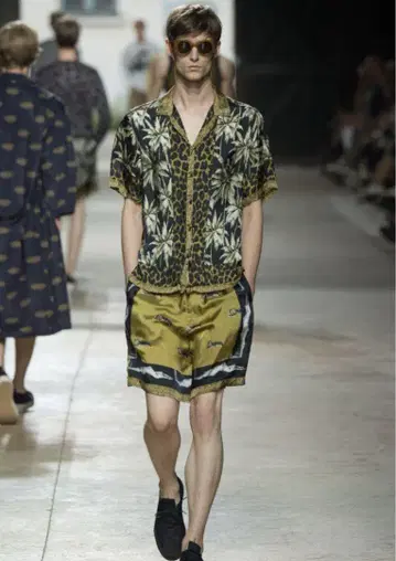 DRIES VAN NOTEN 16SS 올 패턴 셔츠 알로하 팜 드리스