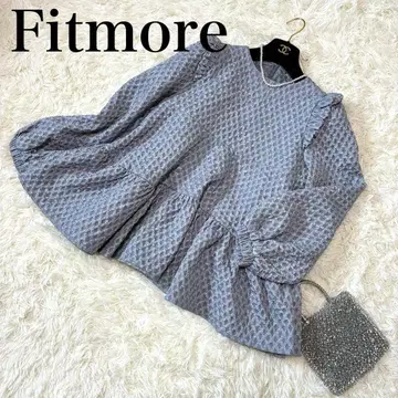 fitmore ZOZO 한정판 다이아 자카드 티어드 상의 블루