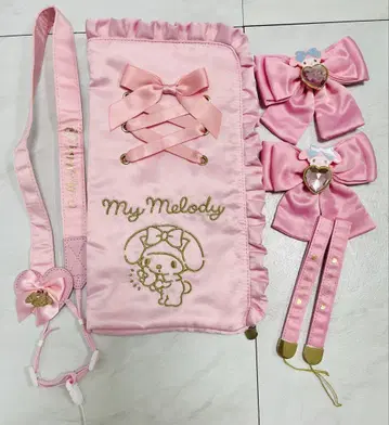 마이멜로디 핑크 응원봉 케이스 리본 쌍안경 스트랩 My Melody