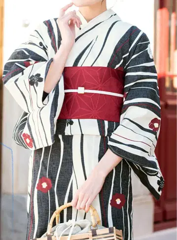 새상품 유카타 세트 화려함 세련됨 어른 고급 요로케지마