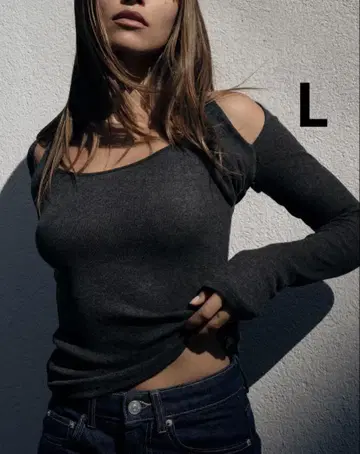 ZARA 자라 홀터넥 볼레로 더블 T셔츠