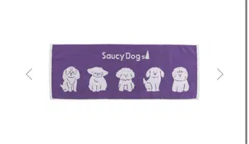 Saucy Dog 강아지 여러 가지 타월 보라색 Saucy Dog