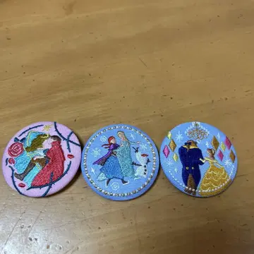 디즈니 프린세스 핀 배지 3개 세트
