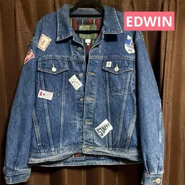 EDWIN 데님 자켓 와펜 데님 자켓 구제 의류 빈티지
