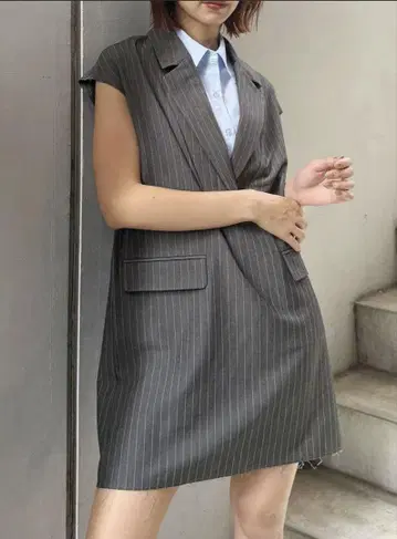 EMODA 2way 컷오프 미니 원피스 그레이