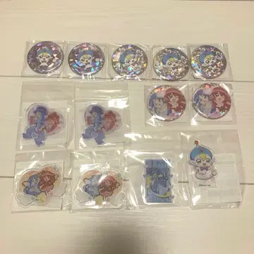 신비한 별의 쌍둥이 공주 캔뱃지 아크릴 스탠드 레인 파인