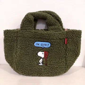 스누피 ROOTOTE 루트토트 백 보아 카키 PEANUTS