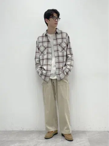 니코앤드 TR 옴브레 체크 셔츠