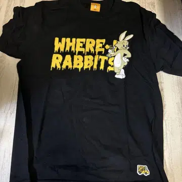 FR2 DOKO 한정판 T WHERE RABBITS 티셔츠 블랙