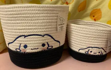 미사용 택 포함 시나모롤 수납 대와 소 2세트