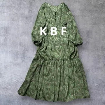KBF 어른 엘레강트 플라워 티어드 롱 원피스 싸개 버튼