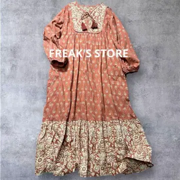 프릭스스토어 24SS 완판 인도 목판 퀼팅 빈티지풍 원피스 새상품급