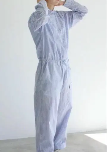 parici klassisk 올인원 점프슈트 스트라이프 블루