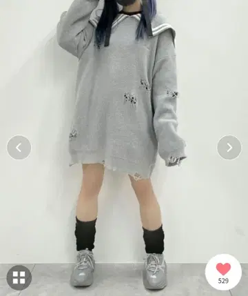 whinny 보로린초 마린 세일러 카라 니트