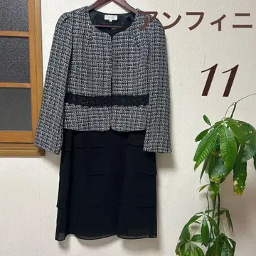 새상품급 iNFINE 앙피니 트위드 원피스 셋업