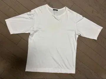 ISSEY MIYAKE MEN 코튼 화이트 T셔츠 반팔