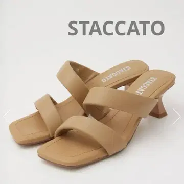 STACCATO 스퀘어 퍼프 샌들 24cm