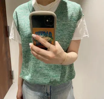 6(ROKU) MELANGE KNIT VEST/베스트