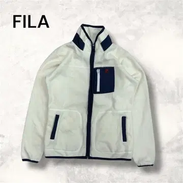 FILA (휠라) 플리스 집업 자켓 화이트 스포츠MIX
