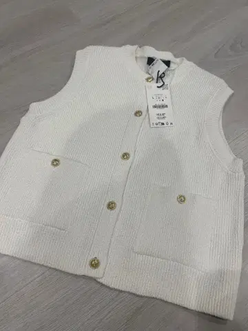 최종 가격 인하! 화이트 버튼 베스트 zara