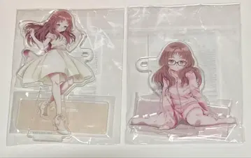 좋아하는 애가 안경을 깜빡했다 아크릴 스탠드 2개 세트 게마 복권