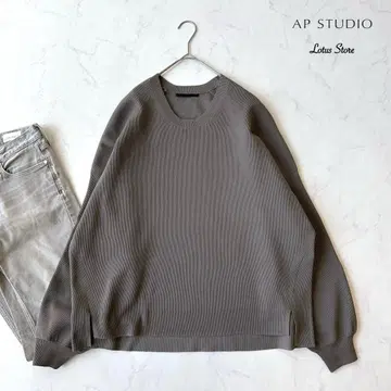 미사용 완판 컬러 AP STUDIO 와이드 니트 풀오버 가을 컬러