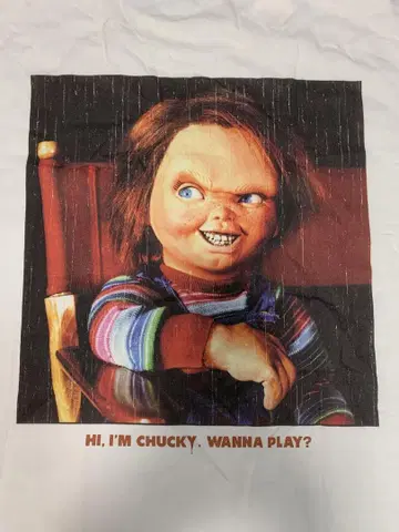 미사용 새상품! Chucky T셔츠 화이트