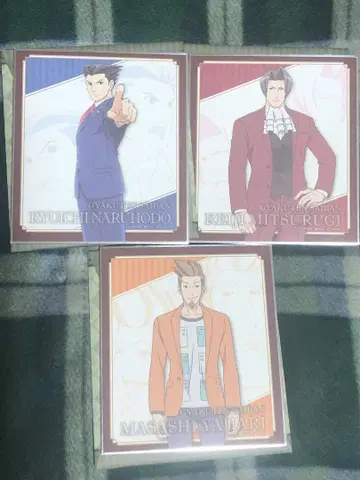 역전재판 미니 색지 3매 세트