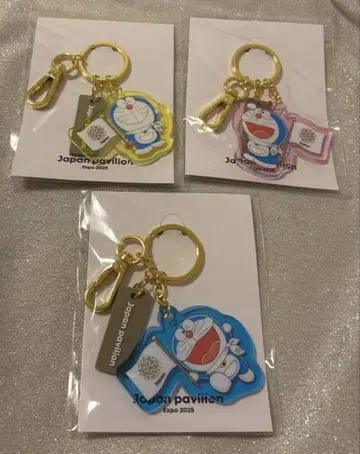오사카 만박 일본관 도라에몽 키링 3종 세트