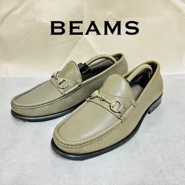 BEAMS 빔즈 비트 로퍼 그레이 천연 가죽 비즈니스 41